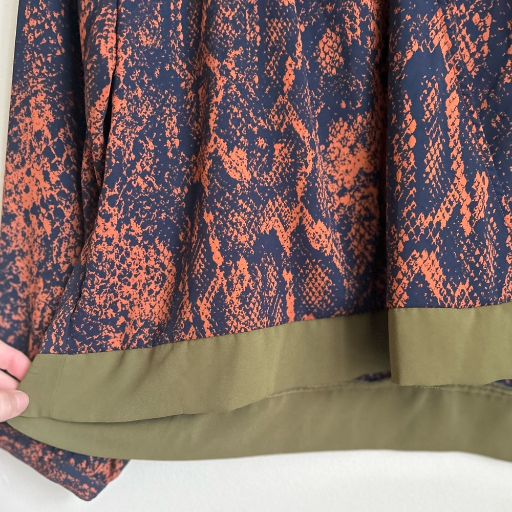 Cabi Border Wrap Python Print Burnt Orange & Navy… - image 2